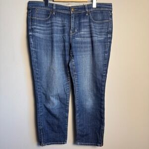 GAP Limited Edition Jeans Women's Size 14 Cropped Zipper Ankle Blue Denim‎